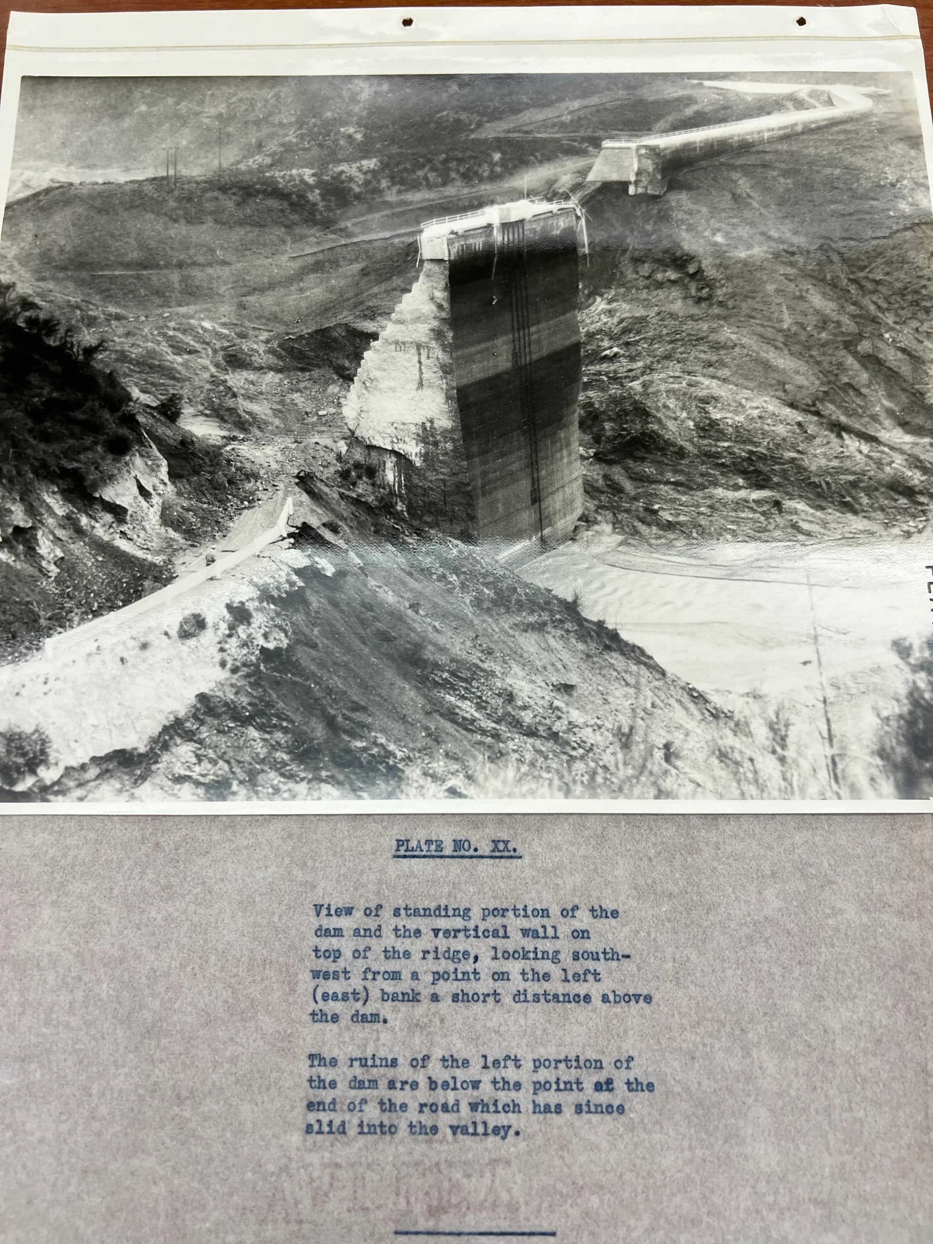 St Francis Dam disaster - Dam base location, San Francisquito Canyon