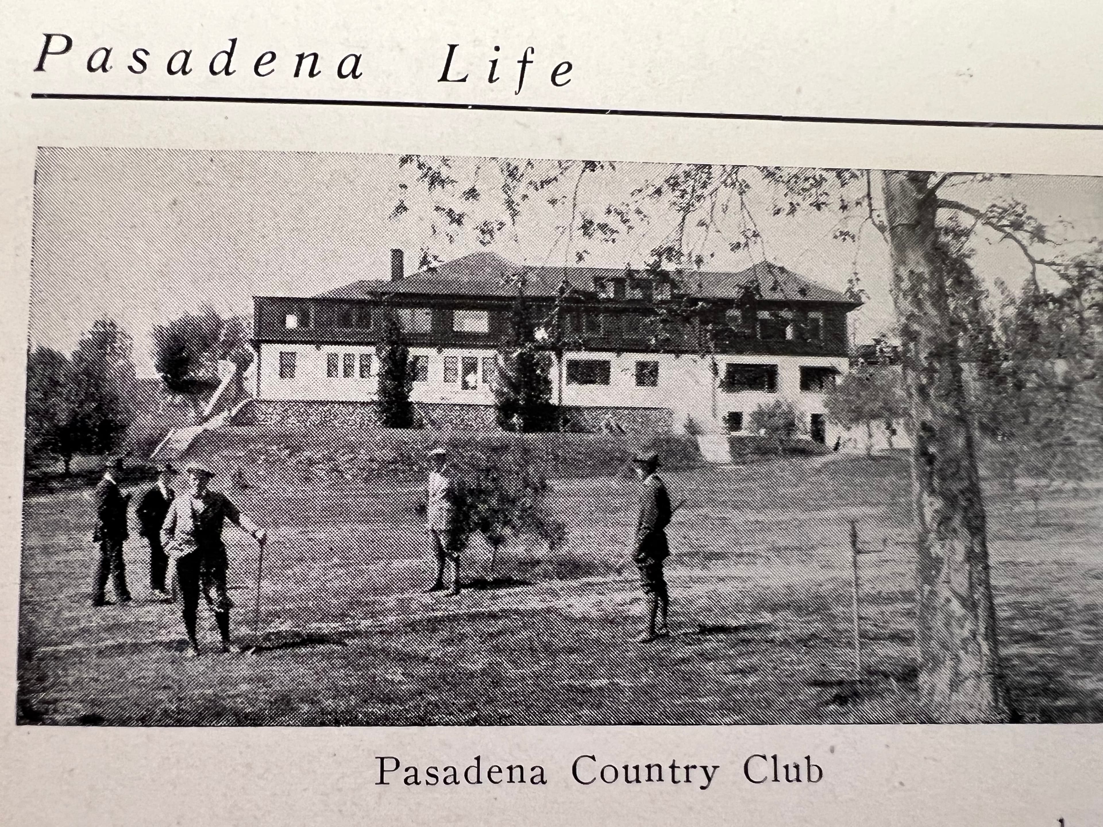 1920 - California Life Magazine - Clubhouse in background, men teeing off - looking WNW