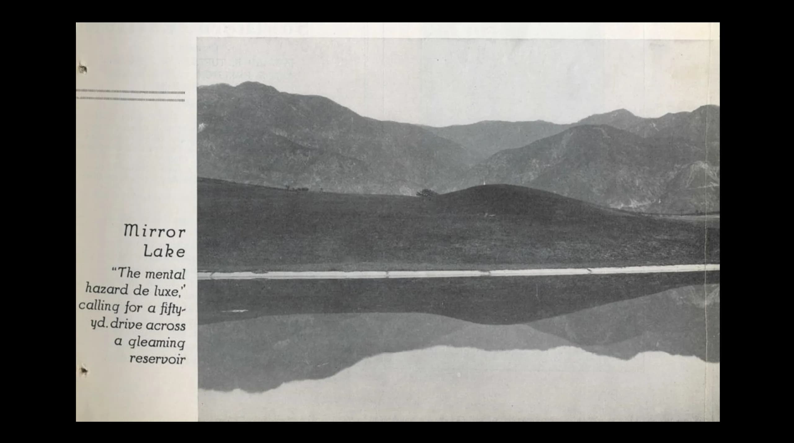 1925 - Mirror Lake Reservoir hole looking northeast