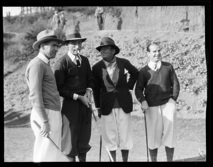 Players of the times and Pasadena Golf Club professional Leo Diegel