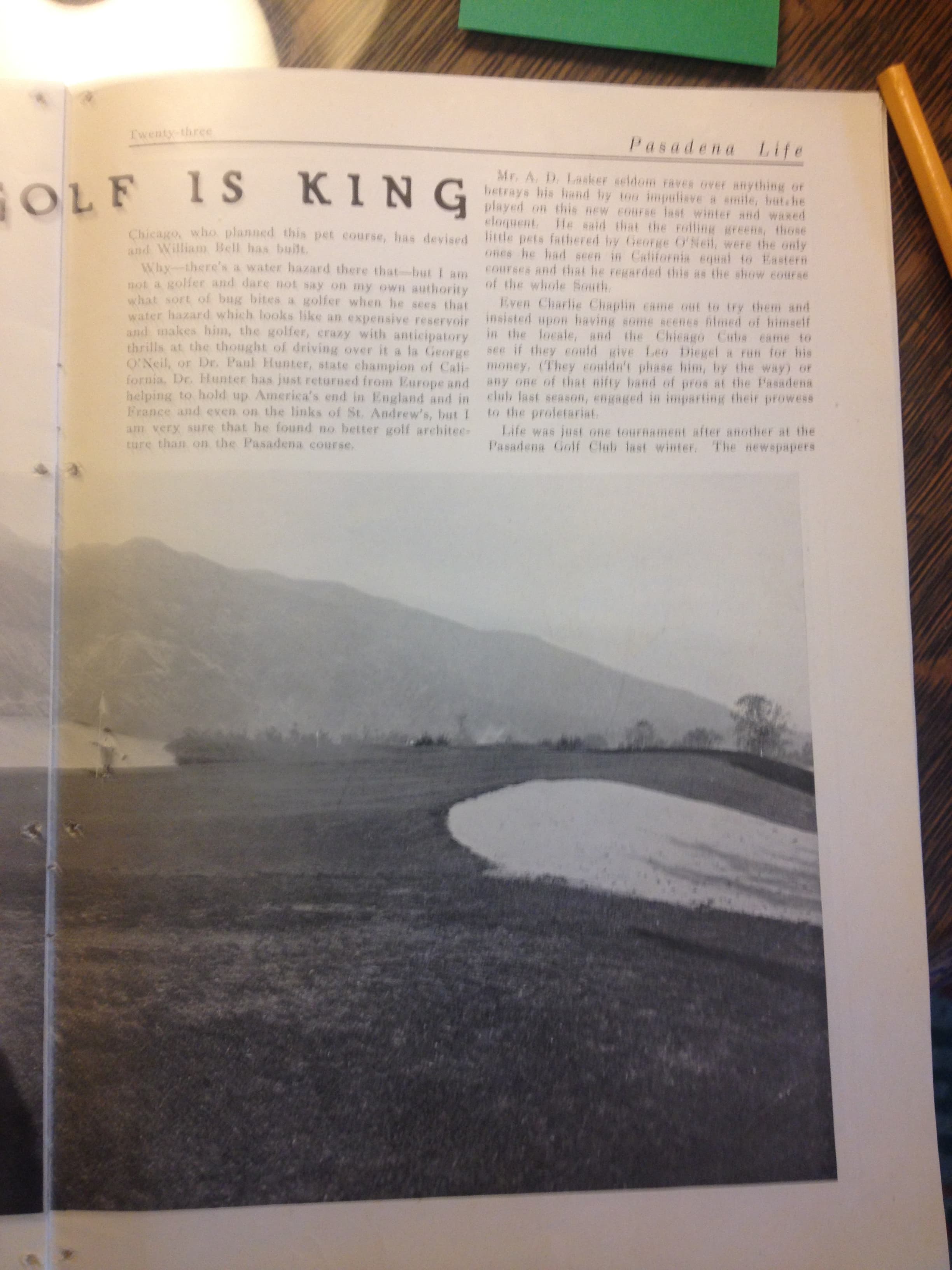 1920 California Life Magazine - #4 green looking NE