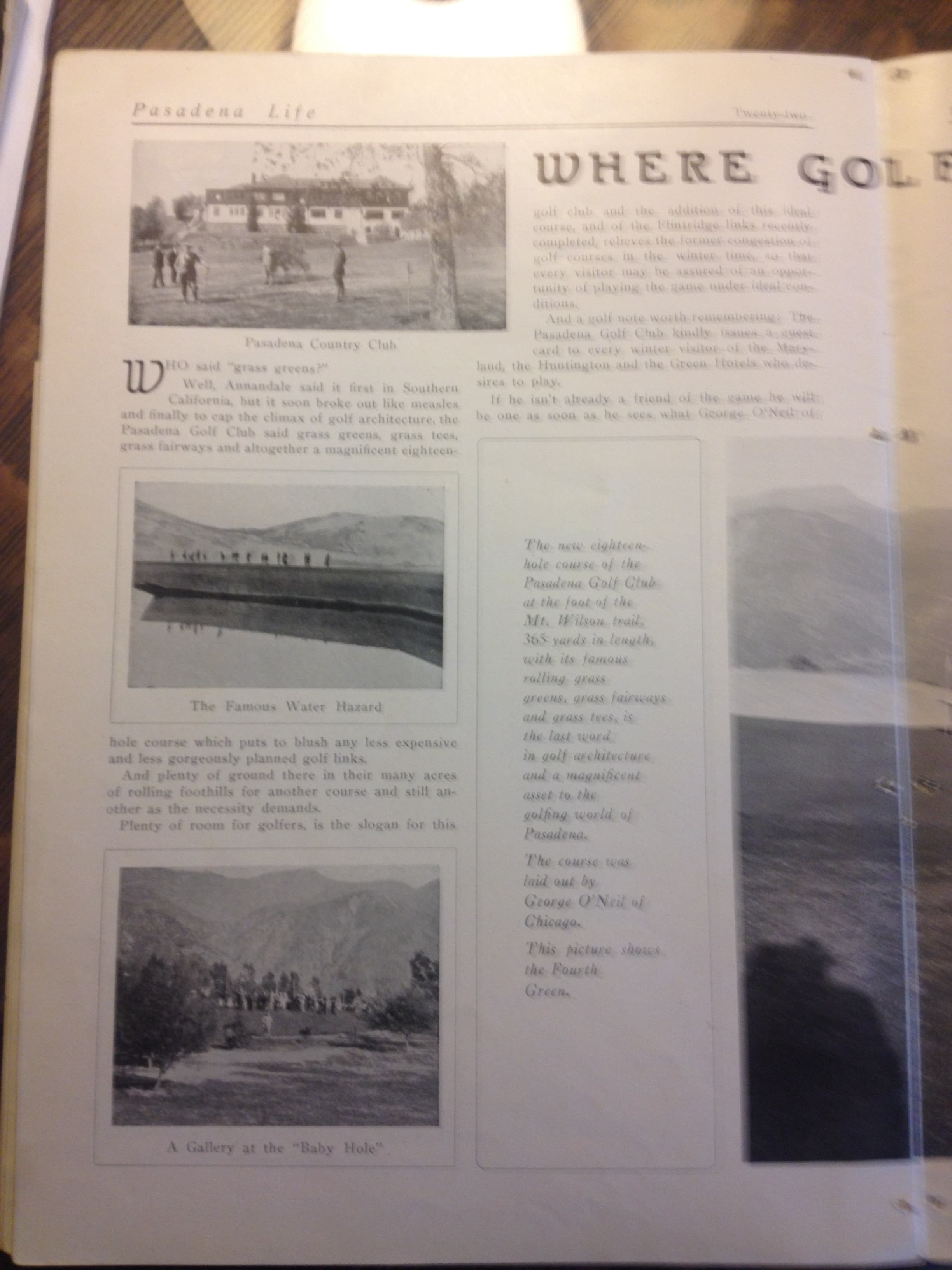 1920 California Life Magazine - Clubhouse, Water hazard and Baby Hole